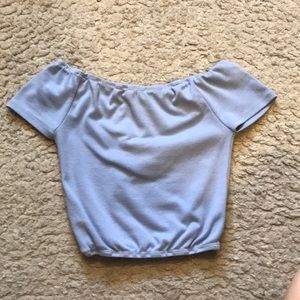 Brandy Melville Blue Charlene Crop Top